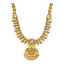 22K Antique Gold CZ Emerald Ruby Necklace Chandbali 98.9g