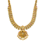 22K Antique Yellow Gold, Emerald, CZ & Ruby Temple Necklace (77.5gm)