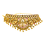 22K Antique Yellow Gold, CZ, & Ruby Temple Choker Necklace (45.2gm)