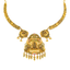 22K Antique Yellow Gold, CZ & Ruby Lakshmi Necklace (55.9gm)