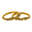 22K Antique Gold & Emerald Bangle Set of 2 (46.8 grams)