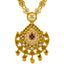 22K Gold Kundan Ruby Necklace & Earrings Set, 82.4 Grams