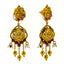 22K Antique Gold & Ruby Laxmi Necklace & Earrings Set (54.2 grams)