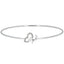 18K White Gold & 0.07 ct Diamond Bangle (3.18 grams)