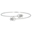 18K White Gold & 0.12 ct Diamond Bangle (4.5 grams)