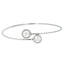 18K White Gold & 0.11 ct Diamond Bangle (3.3 grams)