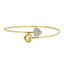 18K Yellow Gold & 0.17 ct Diamond Bangle (4.12 grams)