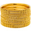 22K Yellow Gold Bangle Set of 6 (81.1gm)