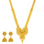 22K Yellow Gold Bridal Necklace & Jhumki Earring Set (92.4 grams)