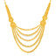 22K Yellow Gold Bridal Necklace & Earring Set (56.6 grams)
