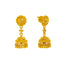 22K Yellow Gold Bridal Necklace & Jhumki Earring Set (44.3 grams)