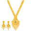 22K Yellow Gold Bridal Necklace & Earring Set (91 grams)