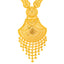 22K Yellow Gold Bridal Necklace & Earring Set (91 grams)