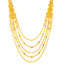 22K Yellow Gold Bridal Necklace & Earring Set (104.8 grams)