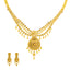 22K Yellow Gold Filigree Necklace Set (40.5gm)