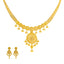 22K Yellow Gold Filigree Necklace Set (35.5gm)