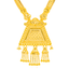 22K Yellow Gold Filigree Necklace Set (65.6gm)