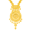 22K Yellow Gold Filigree Necklace Set (56.8gm)