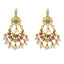 22K Yellow Gold Guttapusalu Necklace Set w/ Emerald, Ruby, Pearls & CZ (103.8gm)