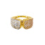 22K Multi-Tone Gold Cocktail Ring (2.6gm)