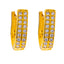 22K Yellow Gold & CZ Huggie Earrings (2.2gm)