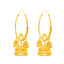 22K Yellow Gold Jhumki Hoop Earrings (28.9gm)