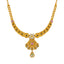 22K Antique Gold Jewelry Set w/ Kundan, Emerald, Ruby, & Sapphire (37.5gm)