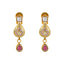 22K Antique Gold Jewelry Set w/ CZ, Kundan & Ruby (42.9gm)