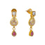 22K Antique Gold Jewelry Set w/ CZ, Kundan & Ruby (42.9gm)