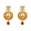 22K Antique Gold Jewelry Set w/ CZ, Kundan & Ruby (46.5gm)