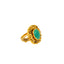 22K Antique Gold & Emerald Cocktail Ring (10.8gm)