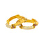 22K Yellow Gold Adjustable Bangle Set of 2 w/ Kundan and Rubies (79gm)