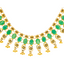 22K Yellow Gold Necklace with Emeralds (76.2 grams)
