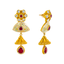 22K Yellow Gold Kundan Necklace Set (105.2 grams)