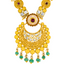 22K Yellow Gold Kundan Necklace Set (95.4 grams)