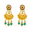 22K Yellow Gold Kundan Necklace Set (95.4 grams)