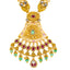 22K Yellow Gold Kundan Necklace Set (94.8 grams)
