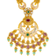 22K Yellow Gold Kundan Necklace Set (97 grams)