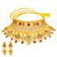 22K Yellow Gold Kundan Necklace Set (145.5 grams)