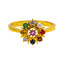 18K Yellow Gold & 0.04 Carat Diamond Ring in Size 7.5 (4.15gm)