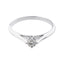 18K White Gold & 0.19 Carat Diamond Ring in Size 6.5 (2.12gm)
