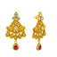 22K Yellow Gold, Emerald, Ruby, & CZ Necklace Set (76.5gm)