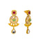 22K Yellow Gold, Emerald, Ruby, & CZ Necklace Set (95.7gm)