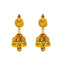 22K Yellow Gold, Emerald, Ruby, & Kundan Choker Necklace Set (53.7gm)