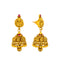 22K Yellow Gold, Emerald, Ruby, & Kundan Choker Necklace Set (53.7gm)