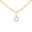 22K Yellow Gold & CZ Pendant Necklace (2.8gm)