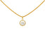 22K Yellow Gold & CZ Pendant Necklace (2.5gm)