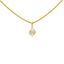 22K Yellow Gold & CZ Pendant Necklace (1.7gm)