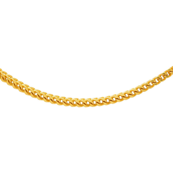 22K Yellow Gold 24in Link Chain (28.7 gm) | Elevate your look with this classic 22k yellow gold link chain for men by Virani Jewelers. With i...