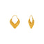 22K Yellow Gold "V" Shaped Hoop Earrings (10.5gm)